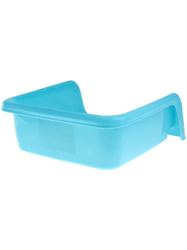 Туалет для собак с высокими бортами и съемной сеткой 42х41х16 см, голубой