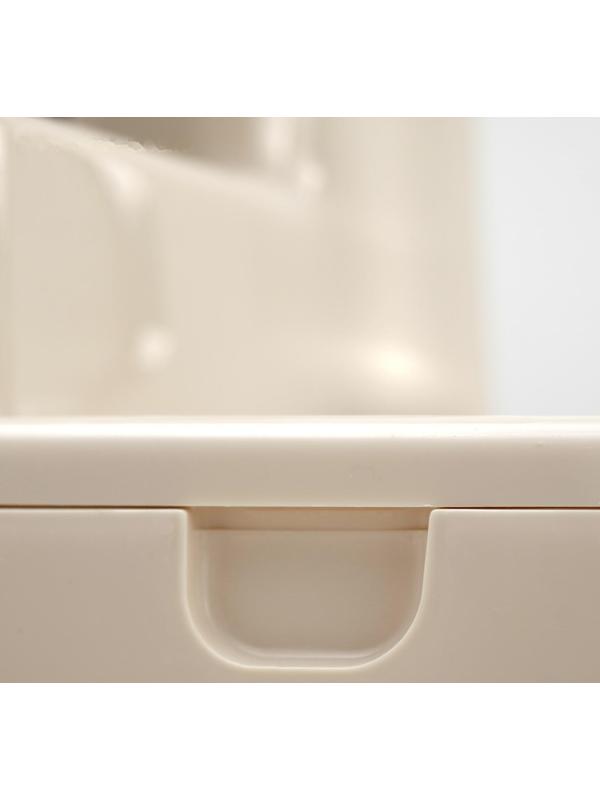 Комплекс: контейнер для корма (1,5 кг), съемная миска и поилка, бежевый