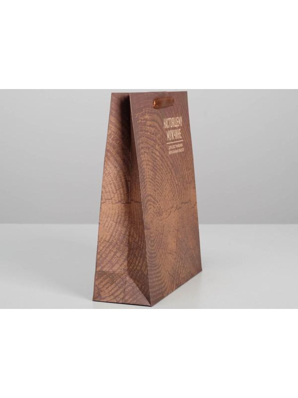 Пакет крафтовый вертикальный «Нереальных высот», M 26 × 30 × 9 см