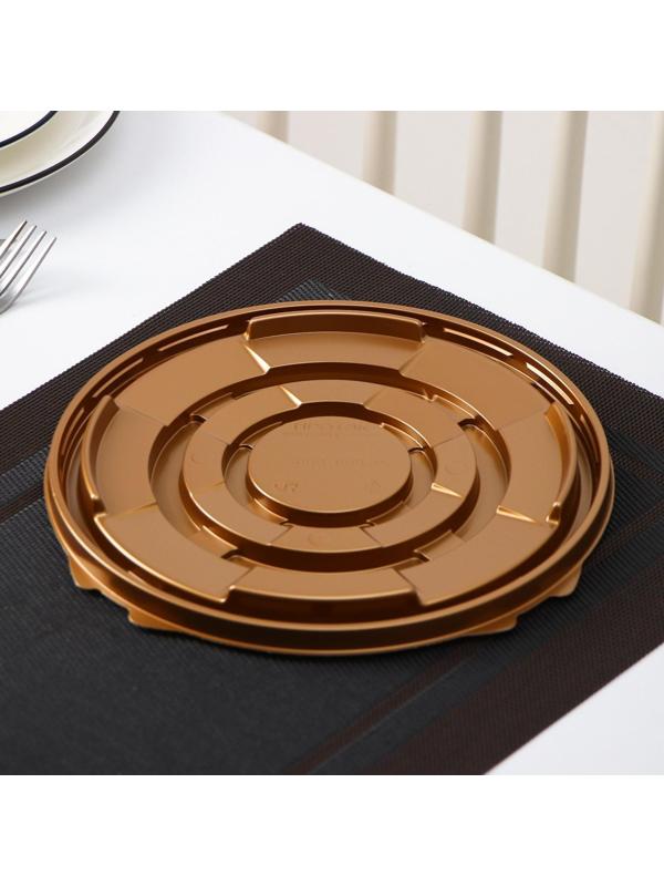 Тортовница одноразовая ПР-Т-193, дно 22,5 см, цвет золотой, 200 шт/уп.