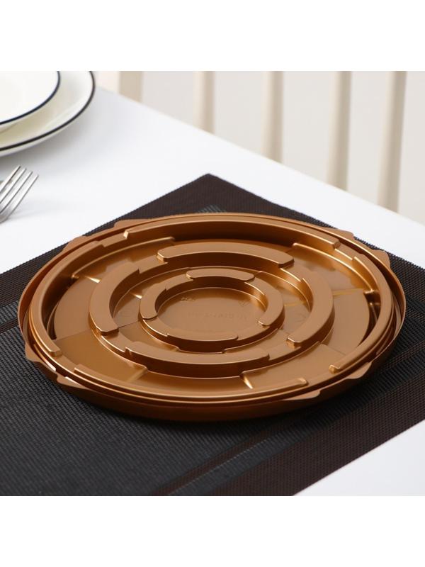 Тортовница одноразовая ПР-Т-193, дно 22,5 см, цвет золотой, 200 шт/уп.