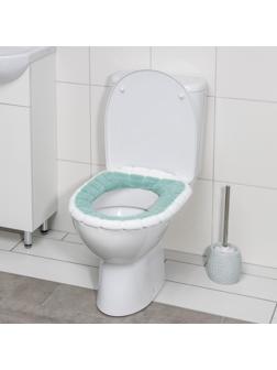 Чехол на сиденье для унитаза на резинке «Полоски», 31,5×31,5 см, 75 г, цвет МИКС