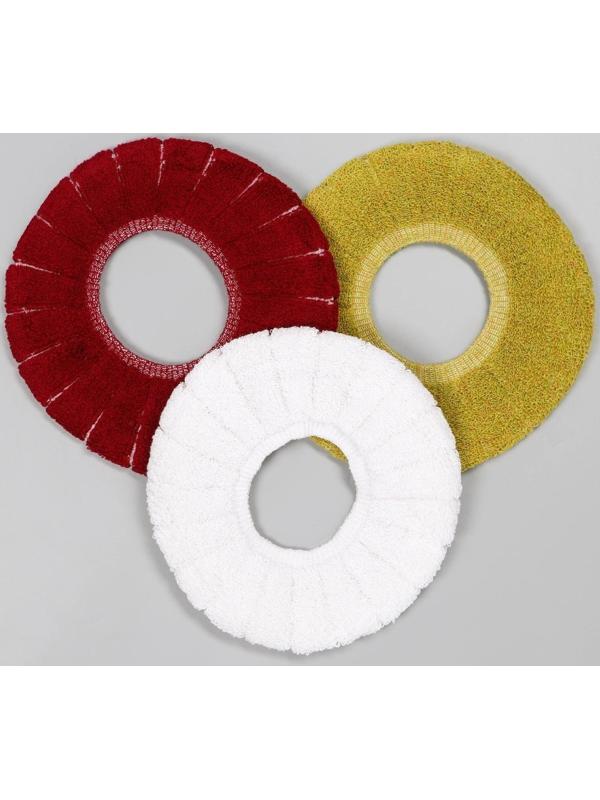 Чехол на сиденье для унитаза на резинке «Полоски», 31,5×31,5 см, 75 г, цвет МИКС