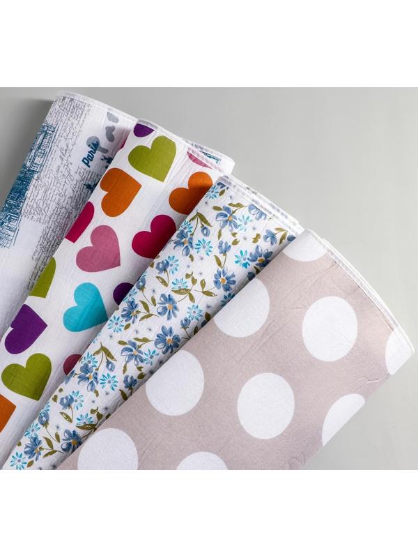 Чехол для гладильной доски «Ассорти», 140×50 см, с поролоном, рисунок МИКС