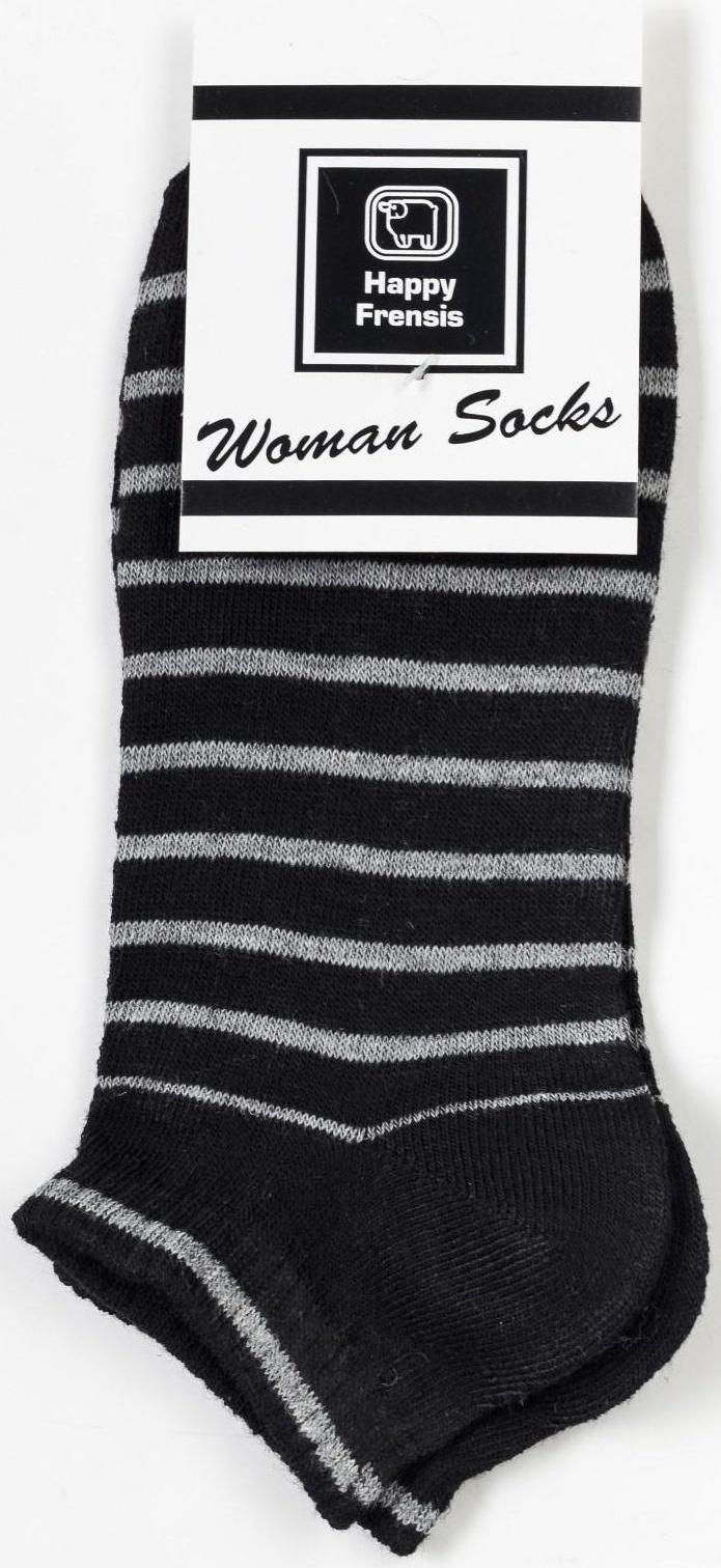 Носки женские, цвет чёрный, размер 23-25