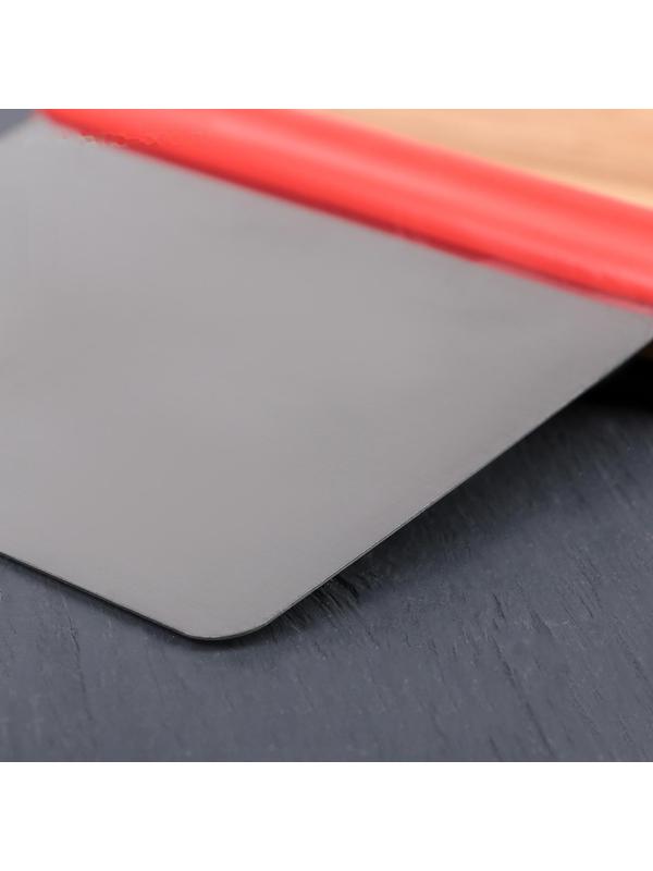 Шпатель кондитерский с ручкой, 12×10×0,8 см, цвет красный