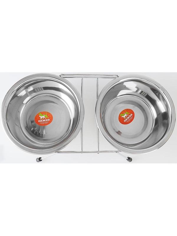 Набор из 2 мисок на подставке, 2 х 800 мл