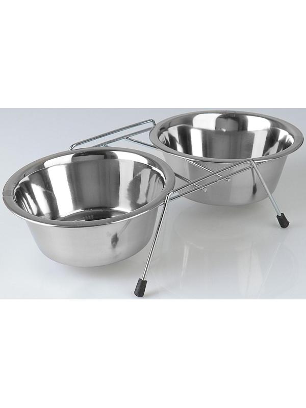 Набор из 2 мисок на подставке, 2 х 800 мл