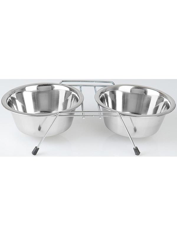 Набор из 2 мисок на подставке, 2 х 800 мл