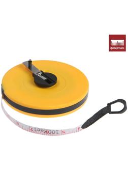 Рулетка геодезическая ЛОМ, фиберглассовая лента, закрытый корпус, 30 м х 13 мм