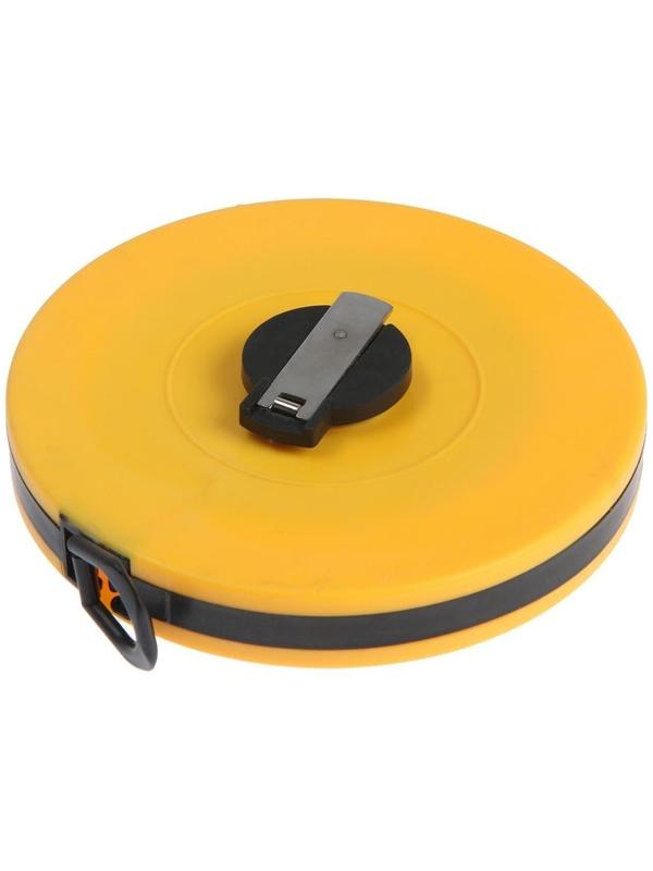 Рулетка геодезическая ЛОМ, фиберглассовая лента, закрытый корпус, 30 м х 13 мм