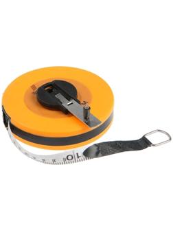 Рулетка геодезическая ТУНДРА, фиберглассовая лента, закрытый корпус, 10 м х 13 мм