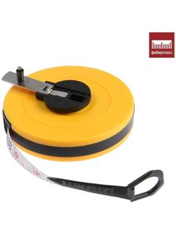 Рулетка геодезическая ЛОМ, фиберглассовая лента, закрытый корпус, 10 м х 13 мм