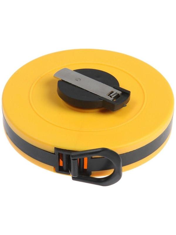 Рулетка геодезическая ЛОМ, фиберглассовая лента, закрытый корпус, 10 м х 13 мм