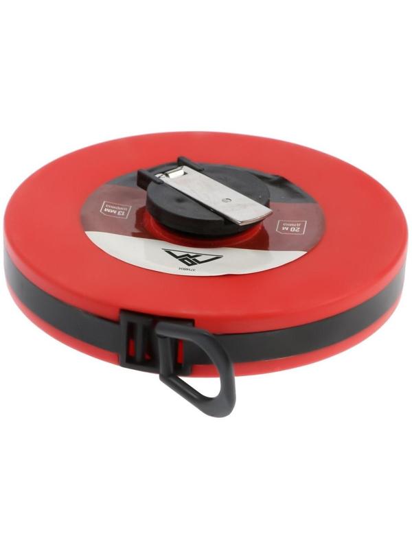 Рулетка геодезическая ЛОМ, фиберглассовая лента, закрытый корпус, 20 м х 13 мм