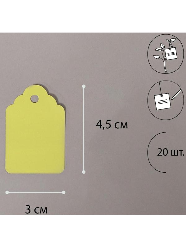 Бирки садовые для маркировки, 4,5 × 3 см, набор 20 шт., пластик, МИКС, Greengo