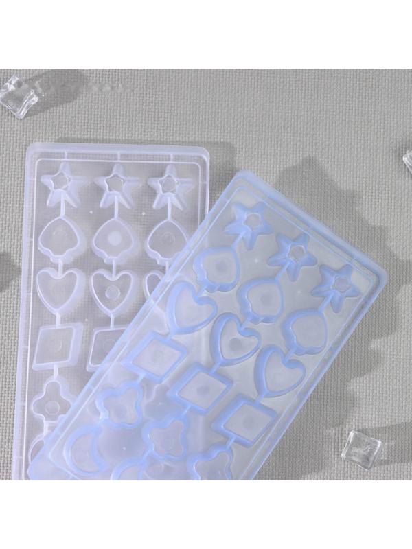 Форма для льда, 22×11×2 см, 18 ячеек, цвет МИКС