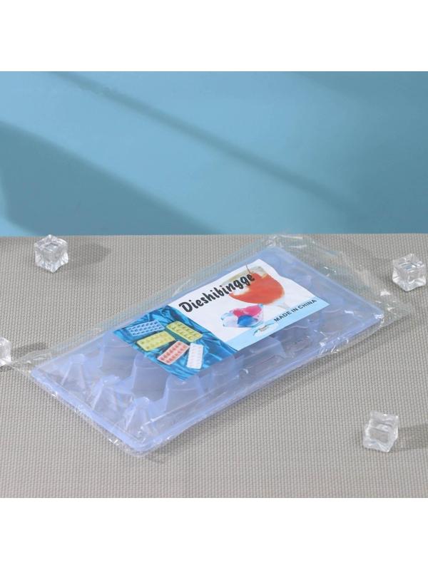 Форма для льда, 22×11×2 см, 18 ячеек, цвет МИКС