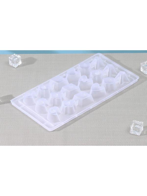 Форма для льда, 22×11×2 см, 18 ячеек, цвет МИКС