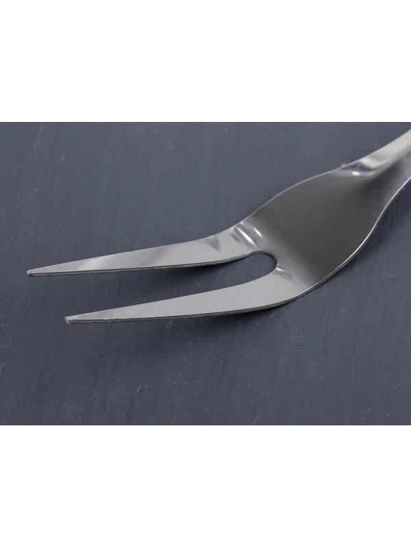 Вилка для мяса Доляна «Стил», ручная полировка, h=35 см, цвет серебряный