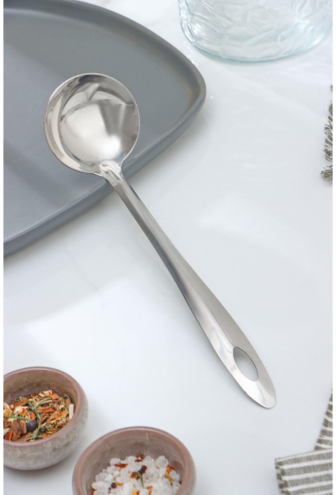 Ложка для соуса из нержавеющей стали Доляна «Хозяюшка», 30 мл, h=25 см, цвет серебряный