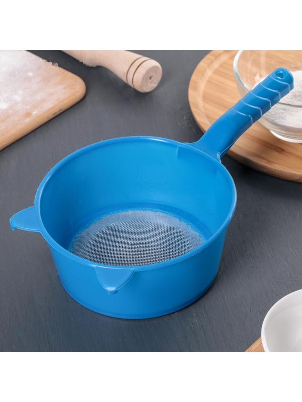 Сито с ручкой «Ушки», d=15,5 см, цвет МИКС