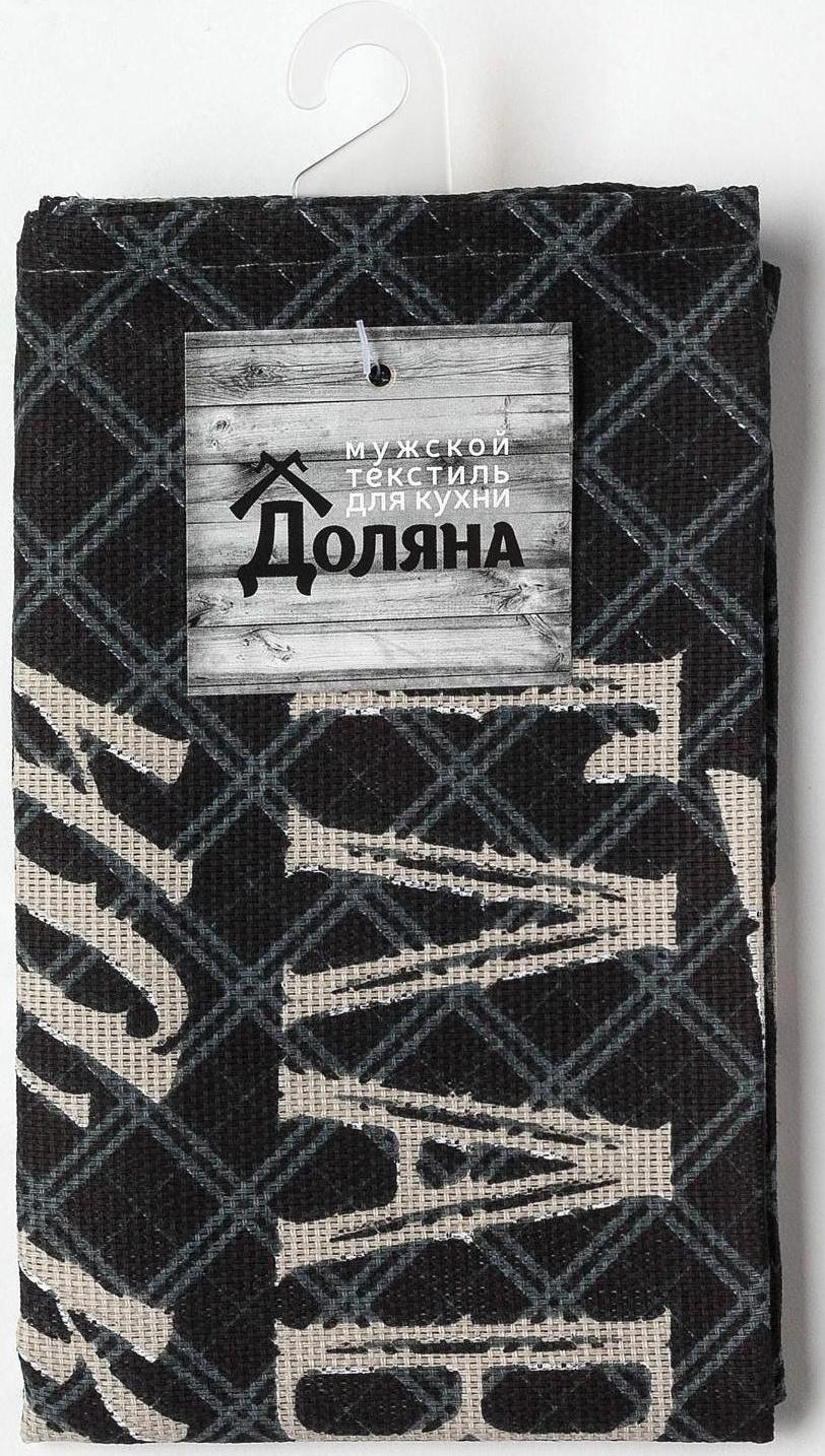 Полотенце кухонное Доляна «Папа главный на кухне» 35х60 см, 100% хл, 160г/м2