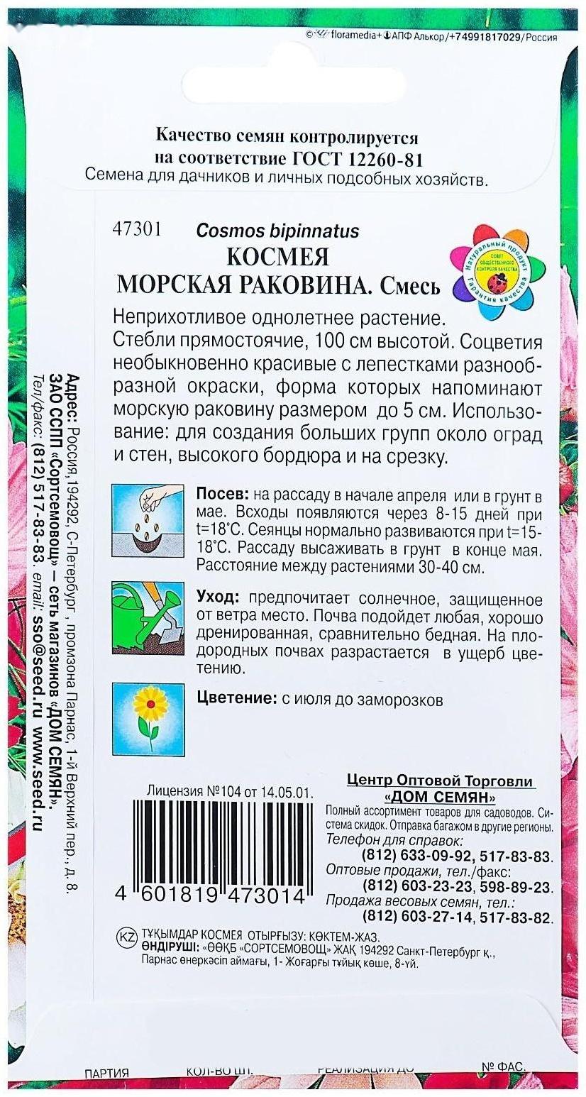 Семена цветов Космея 