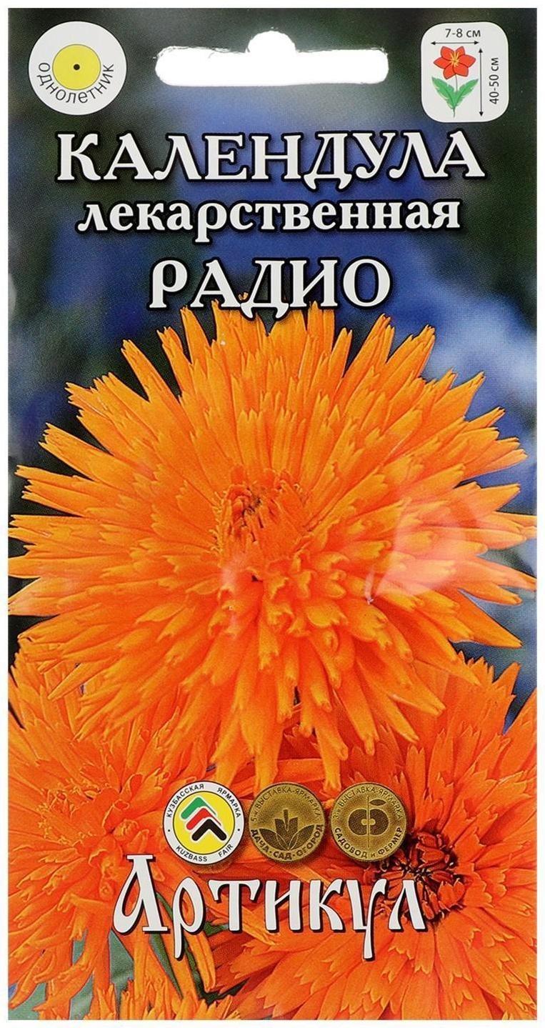 Семена цветов Календула «Радио», О, 0,3 г.