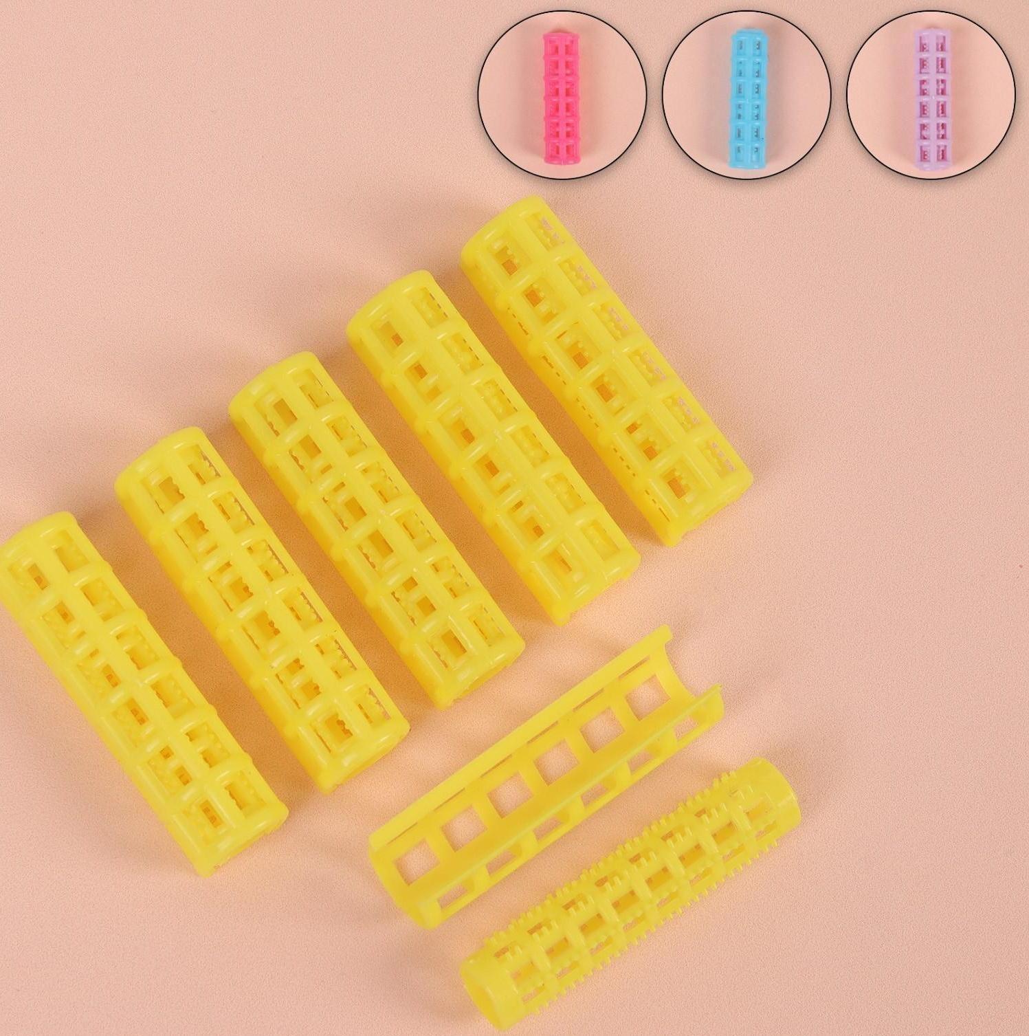 Бигуди с фиксатором, d = 1 см, 5,5 см, 6 шт, цвет МИКС