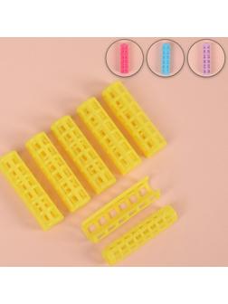 Бигуди с фиксатором, d = 1 см, 5,5 см, 6 шт, цвет МИКС