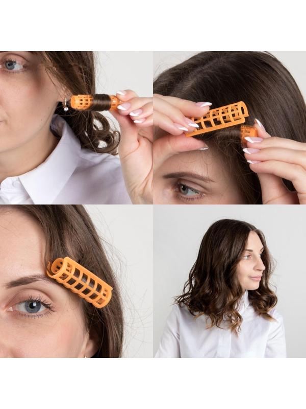 Бигуди с фиксатором, d = 1 см, 5,5 см, 6 шт, цвет МИКС