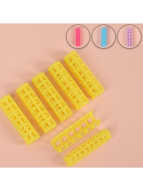 Бигуди с фиксатором, d = 1 см, 5,5 см, 6 шт, цвет МИКС