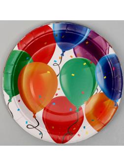 Тарелка бумажная «Шары», набор 6 шт.
