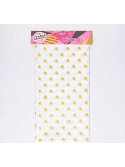 Скатерть «Горох», 137×220 см, цвет золотой