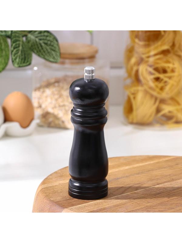 Мельница для специй, 15,5×4,5 см, металлический механизм, цвет чёрное дерево