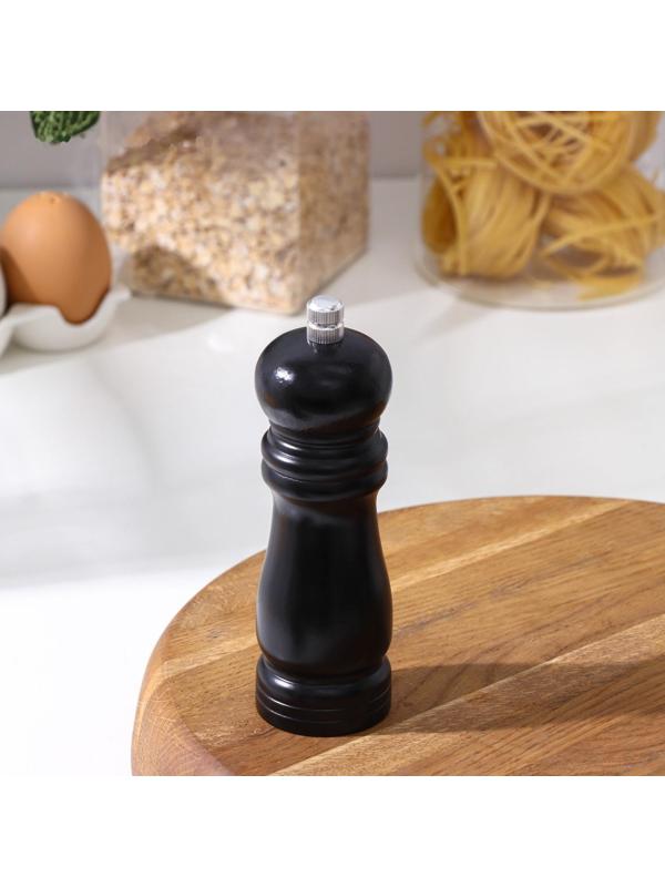 Мельница для специй, 15,5×4,5 см, металлический механизм, цвет чёрное дерево