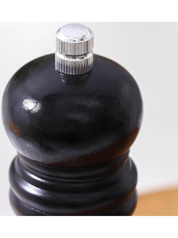 Мельница для специй, 15,5×4,5 см, металлический механизм, цвет чёрное дерево