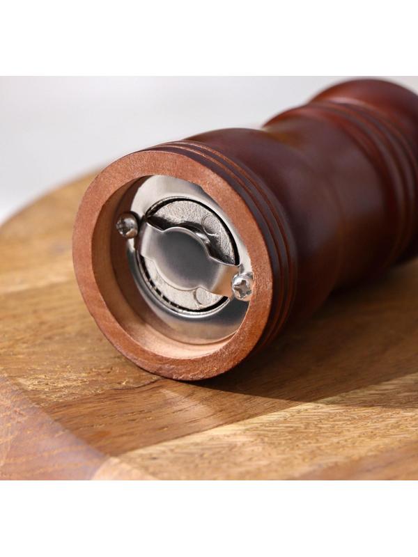 Мельница для специй, 10,5×4,5 см, металлический механизм, цвет тёмное дерево