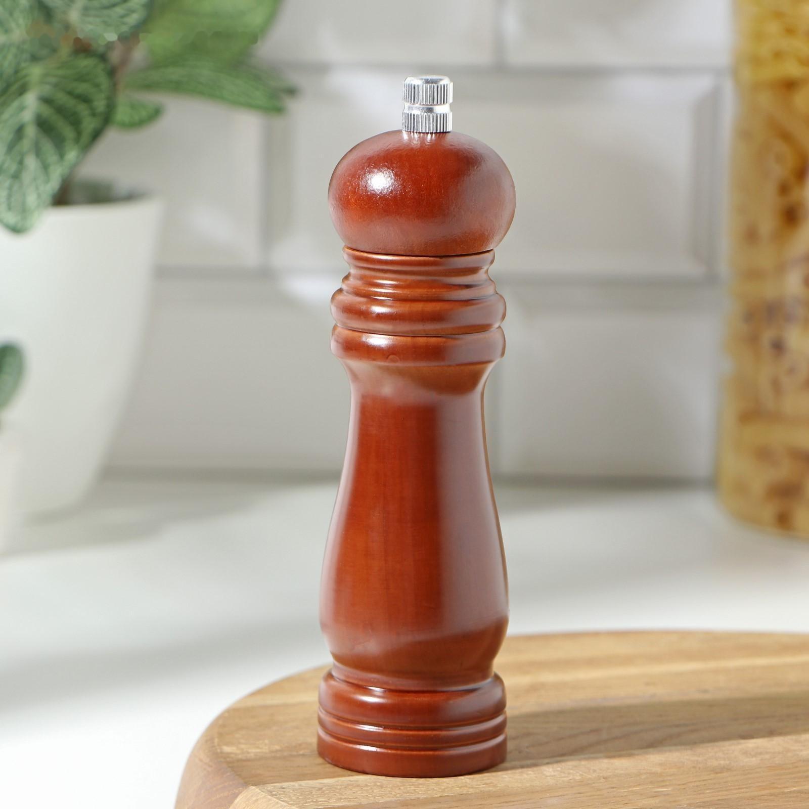 Мельница для специй, 17×4,5 см, металлический механизм, цвет тёмное дерево