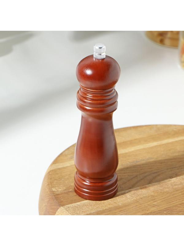 Мельница для специй, 17×4,5 см, металлический механизм, цвет тёмное дерево