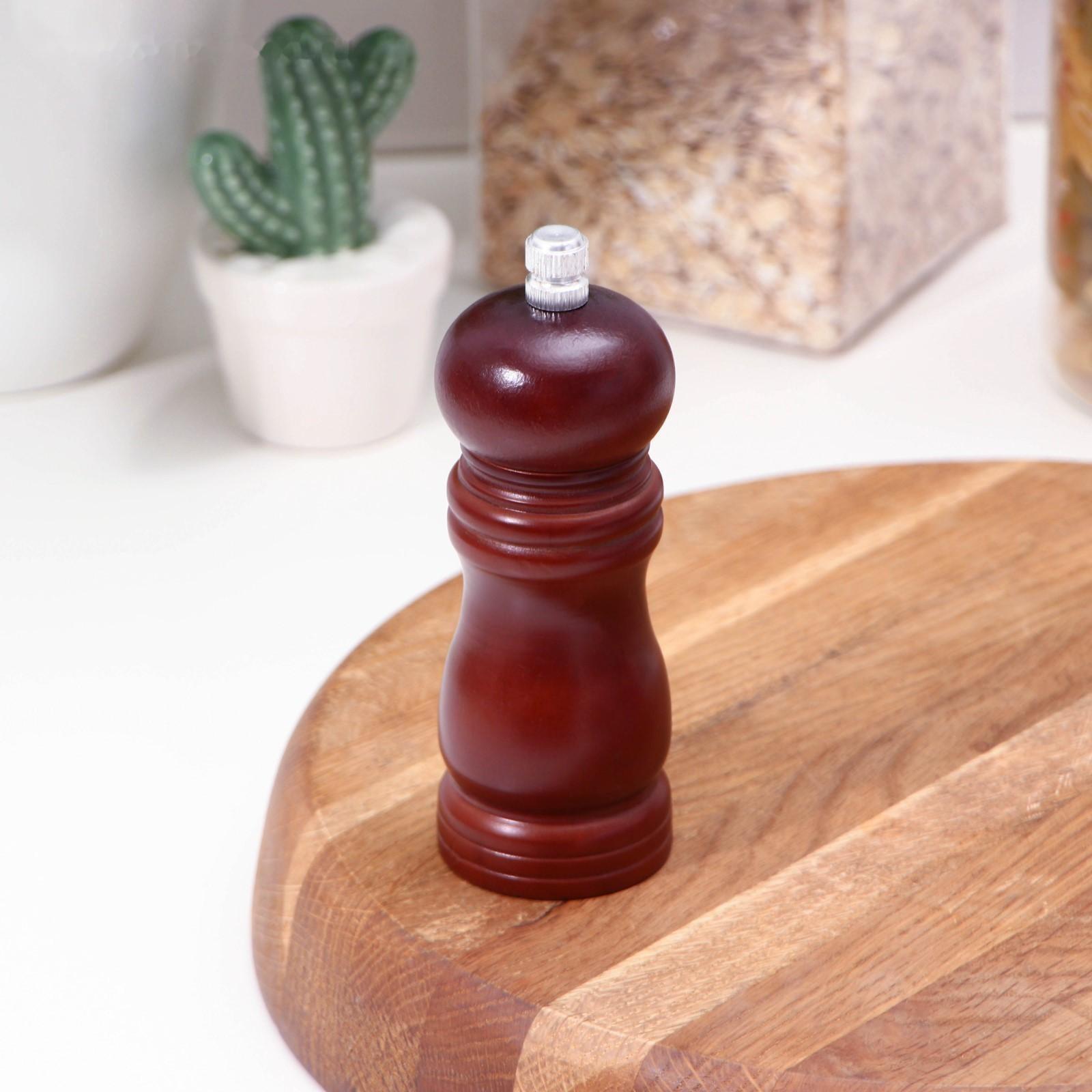 Мельница для специй, 13×4,5 см, металлический механизм, цвет тёмное дерево