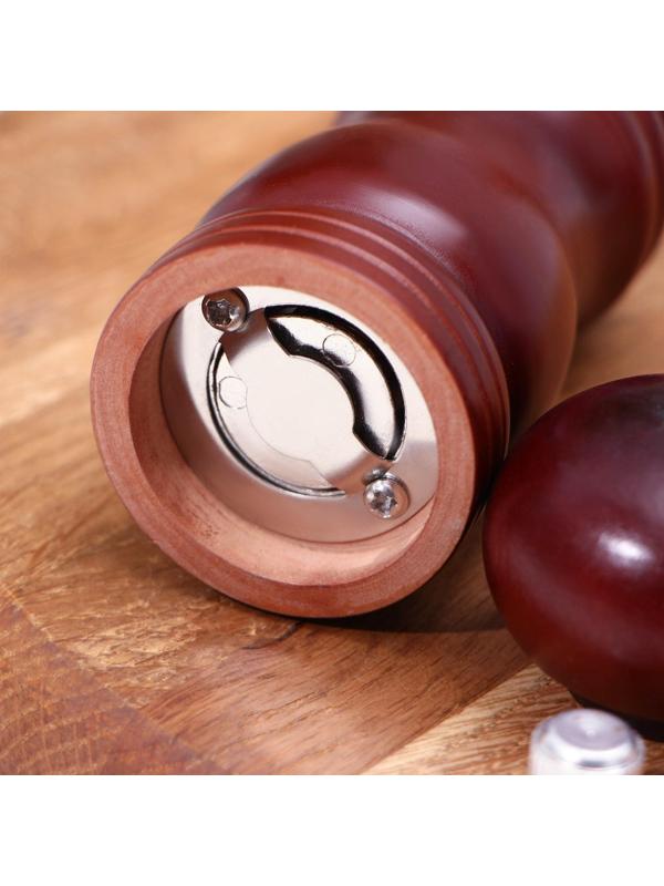 Мельница для специй, 13×4,5 см, металлический механизм, цвет тёмное дерево