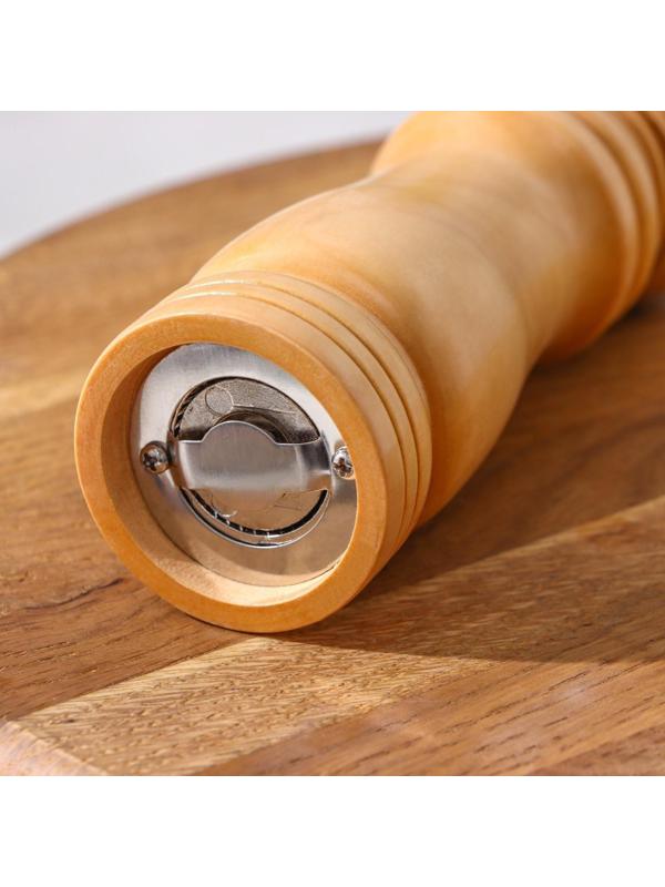 Мельница для специй , 15,5 см, металлический механизм, светлое дерево