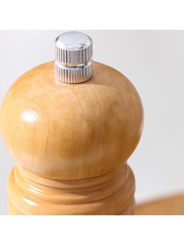 Мельница для специй , 15,5 см, металлический механизм, светлое дерево