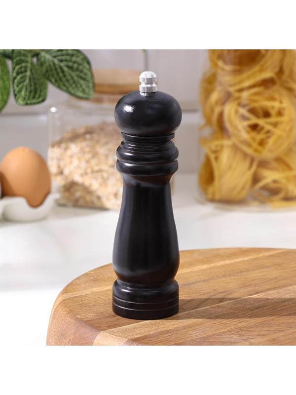 Мельница для специй, 17×4,5 см, металлический механизм, цвет чёрное дерево