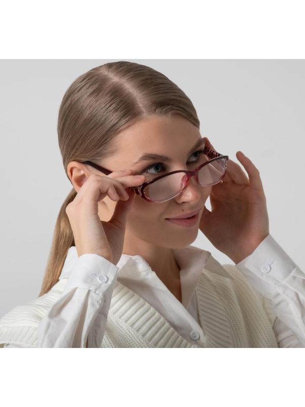 Очки корригирующие 6618, цвет бордовый, +2