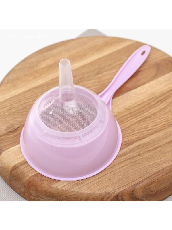 Воронка-сито пластиковая «Комбо», 24,5×12×14,5 см, цвет МИКС