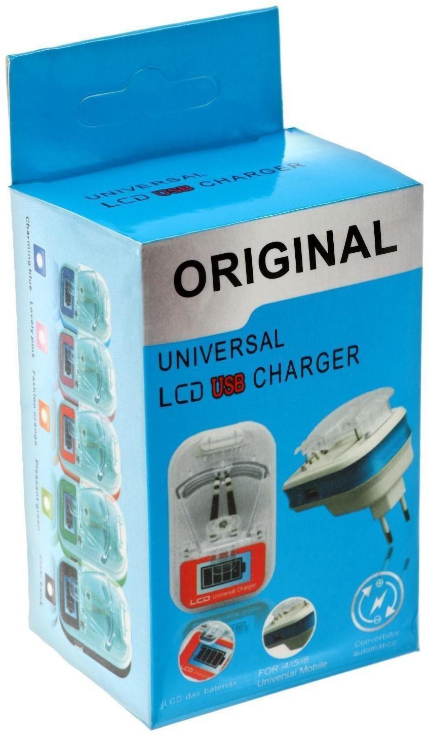 Сетевое зарядное устройство UC-21, дисплей, универсальное для съемных батарей