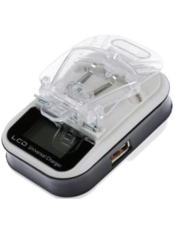 Сетевое зарядное устройство UC-21, дисплей, универсальное для съемных батарей